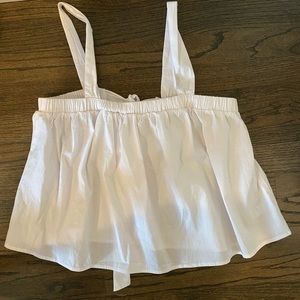 White linen tank blouse